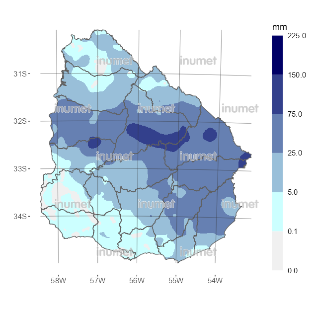 Mapa de precipitaciones