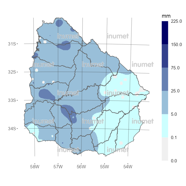 Mapa de precipitaciones
