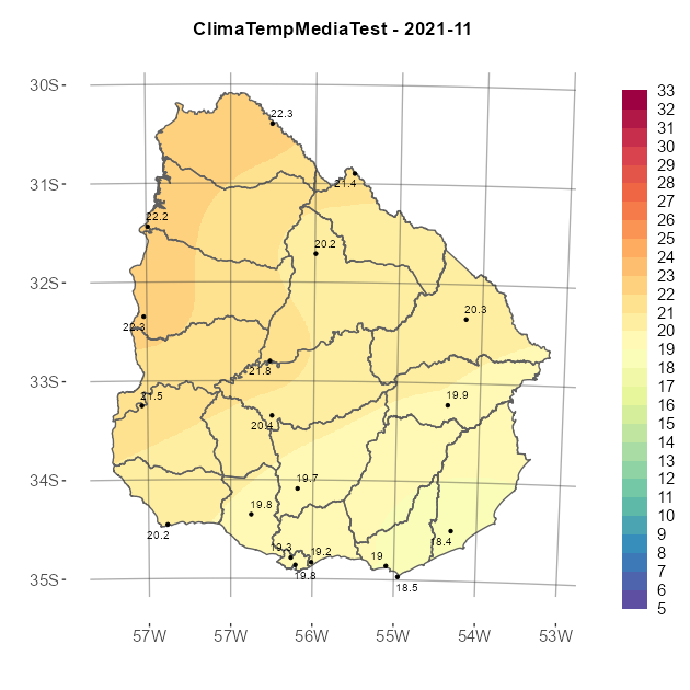 Mapa de temperatura media