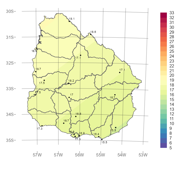 Temperatura Media Octubre 2021