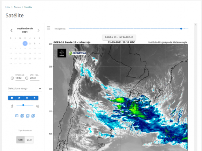 Visualizar imágenes satelitales de la red GEONETCast